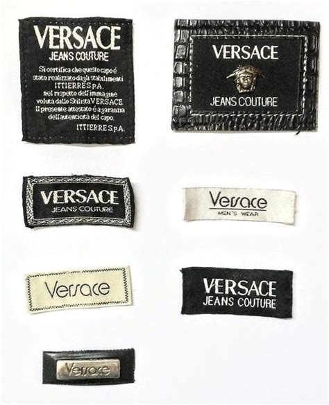 versace clothing tags|Versace vintage logo.